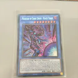 YuGiOh! Magician of Dark Chaos - Black Chaos CORI-EN027 Secret Rare 1st Edition - Image 1