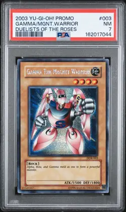 Gamma the Magnet Warrior DOR-003 Duelist of the Roses Unlimited PSA 7 - Image 1