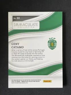 Geny Catamo 2023-24 Panini Immaculate Collection Silver /40 RC #88 - Image 2