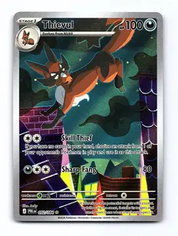 Thievul 092/084 Illustration Rare Pitch Black Pokemon Holo Near Mint - Image 1