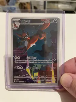 Thievul 092/084 Illustration Rare Pokemon Card, Pitch Black, TCG EN - Image 1