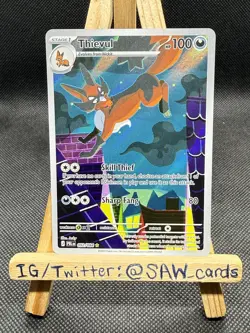 Thievul 092/084 Illustration Rare ME05 Pitch Black Pokemon Holo - Image 1