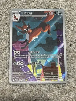 Pokemon ME05: Pitch Black Art Rare Thievul 092/084 Holo - Image 1
