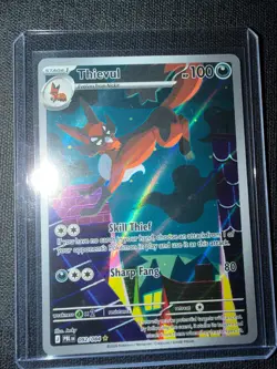 Pokemon TCG Mega Evolution Pitch Black Thievul 092/084 Illustration Rare NM - Image 1