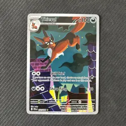 Pokemon Thievul 092/084 Pitch Black Illustration Rare IR Holo TCG Card - Image 1