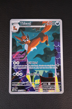 Thievul IR 092/084 Pitch Black ME05 Illustration Rare Pokemon Card NM - Image 1