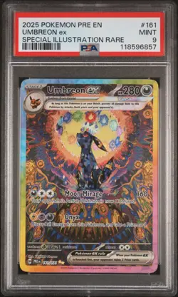 2025 POKEMON PRE EN-PRISMATIC EVOLUTIONS #161 UMBREON EX PSA 9 - Image 1