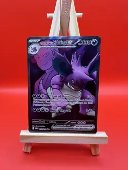 Pokemon TCG Team Rocket's Nidoking EX Ultra Rare Card 216/182, Destined Rivals - Image 1
