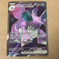 Pokemon TCG Team Rocket's Nidoking EX 216/182, Destined Rivals Ultra Rare Card - Image 2