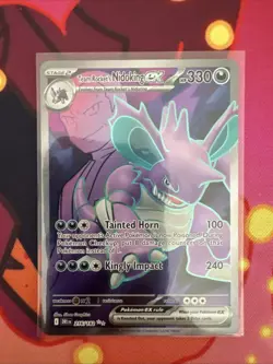 Pokemon TCG Team Rocket's Nidoking EX 216/182, Destined Rivals Ultra Rare Card - Image 1