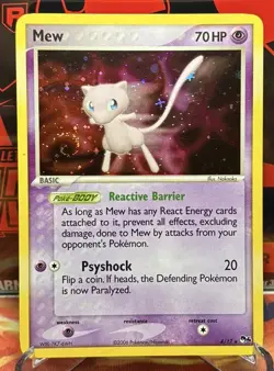 Mew Holo 4/17 - 2006 Pop Series Promo 4 Rare Pokemon Card - Swirl 🌀 Played - Image 1