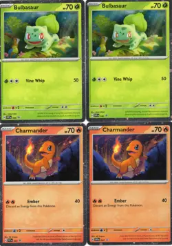 Pokemon Cosmos Holo Lot Charmander 047 and Bulbasaur 046 NM - Image 1