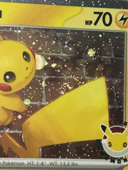 20x Pokemon Day 2026 Pikachu Promo Lot | 10 Swirls + 10 Non Swirl | Cosmos Holo - Image 3