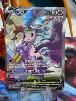 Pokemon TCG Fusion Strike Holo Full Art Ultra Rare Mew v 251/264 Near Mint - Image 1