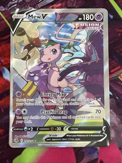 Pokemon TCG Fusion Strike Holo Full Art Ultra Rare Mew v 251/264 Near Mint - Image 3