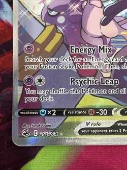 Pokemon TCG Fusion Strike Holo Full Art Ultra Rare Mew v 251/264 Near Mint - Image 4
