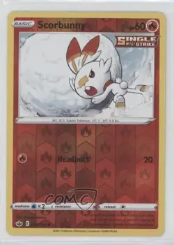 Scorbunny Reverse Foil Pokemon Sword & Shield Chilling Reign #026 - Image 1