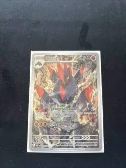 Pokemon TCG Gigalith White Flare Illustration Card 129/086 SV Rare - Image 1