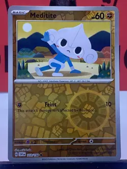Meditite 110/198 Scarlet & Violet Pokemon TCG Reverse Holo Common 2023 VLP - Image 3