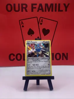 Lucario 63/124 Fates Collide Holo Rare Pokemon TCG 2016 MP - Image 1