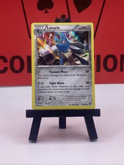 Lucario 63/124 Fates Collide Holo Rare Pokemon TCG 2016 MP - Image 2
