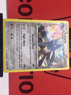 Lucario 63/124 Fates Collide Holo Rare Pokemon TCG 2016 MP - Image 4