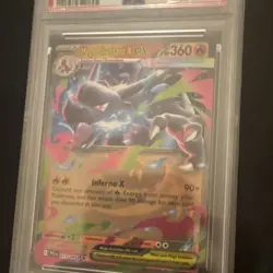 Mega Charizard X ex PSA 8 013/094 Me02 Phantasmal Flames Holo Pokemon TCG - Image 5