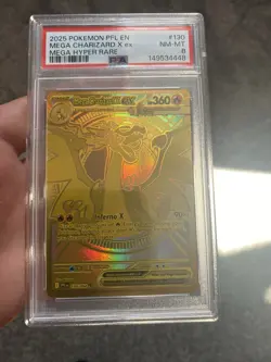 Pokemon TCG - Mega Charizard X EX 130/094 Hyper Rare - Phantasmal Flames - PSA 8 - Image 1
