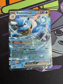 Blastoise ex 009/165 Double Rare 151 Pokemon Holo Near Mint - Image 1