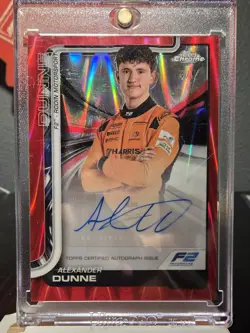 2025 Topps Chrome Formula 1 F1 ALEXANDER DUNNE Auto RED RAYWAVE /5 - Image 1