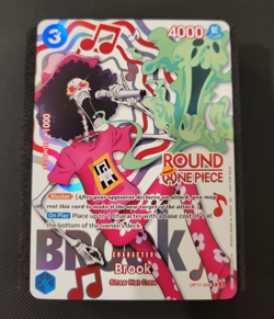 One Piece x Round 1 ENGLISH Promo Card - Brook OP11-056 - Image 1