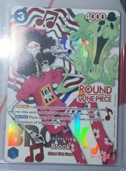 One Piece x Round 1 Brook Promo Card OP11-056 (English) - Ships Fast - Image 1