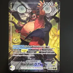Bandai One Piece Card Game Marshall D. Teach Leader Alt Art OP16-080 - Image 2