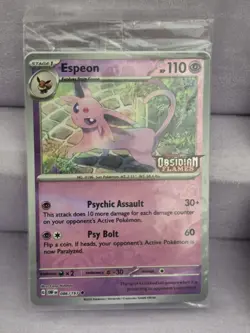 Espeon (Best Buy Exclusive) 086/197 Pokemon Obsidian Flames Stamped Sealed Promo - Image 1