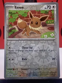 Eevee 166/197 SV03: Obsidian Flames Pokemon TCG Reverse Holo Common 2023 NM - Image 3
