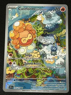 Castform Sunny Form 195/191 Surging Sparks Illustration Rare Pokemon - MINT - Image 1