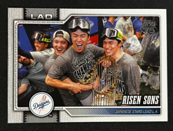 2026 Topps Series Two RISEN SONS Dodgers Ohtani Yamamoto Matsui #642 - Image 1