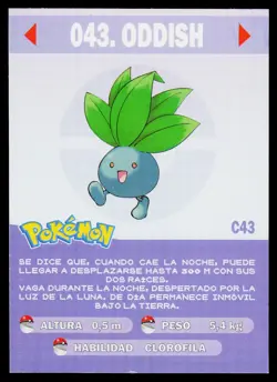 Oddish C43 Peruvian Pokemon Card - Image 2