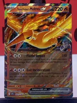 Team Rocket's Moltres ex 031/182 Sv10: Destined Rivals Holo Pokemon TCG 2025 NM - Image 3