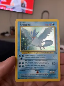 Pokemon TCG Articuno Fossil Holo Rare Card 2/62 LP Condition - Image 1