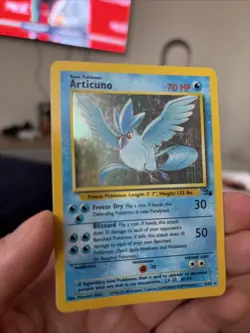 Pokemon TCG Articuno Fossil Holo Rare Card 2/62 LP Condition - Image 2