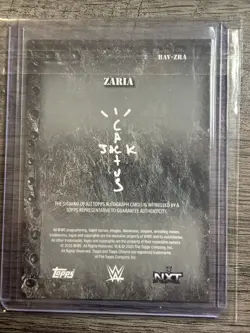 Topps 2025 Chrome WWE X Cactus Jack Zaria Rookie Autographs Card #BAV-ZRA - Image 2
