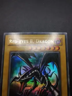 YUGIOH 2002 | RED-EYES B. DRAGON | LOB-E056 | OLD EU PRINT | EXCELLENT - VG - Image 4