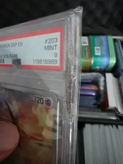 2024 Pokemon Surging Sparks Latios Illustration Rare (#203/191) in a PSA 9 Mint - Image 2