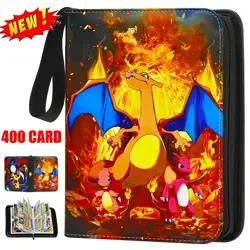 400 Cards Album Book Case For Pokemon Zip Trading Card Packs Binder Folder Holds - Image 1