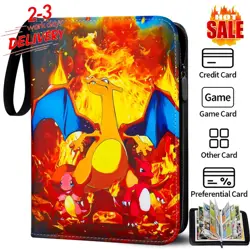 400 Cards Album Book Case For Pokemon Zip Trading Card Packs Binder Folder Holds - Image 2