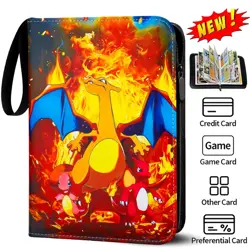 400 Cards Album Book Case For Pokemon Zip Trading Card Packs Binder Folder Holds - Image 4