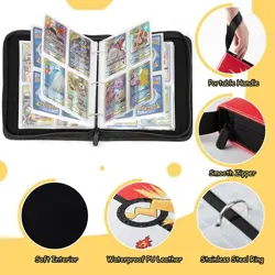 Pokemon Trading Card Folder - Album Holds 400 Cards Portfolio Binder Wallet - Image 3
