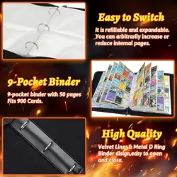 400 Cards Trading Card Binder Cards Holder Album Collector for Pokemon - Image 5