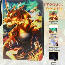 400 Slots Trading Cards Album Folder Pockets Card Binder Holder for Pokemon Card - Image 3